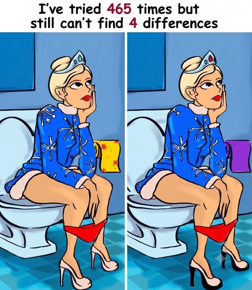 Two similar cartoon scenes